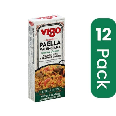 Vigo Rice Mix Paella Yellow Seafood 8 Oz (Pack of 12)