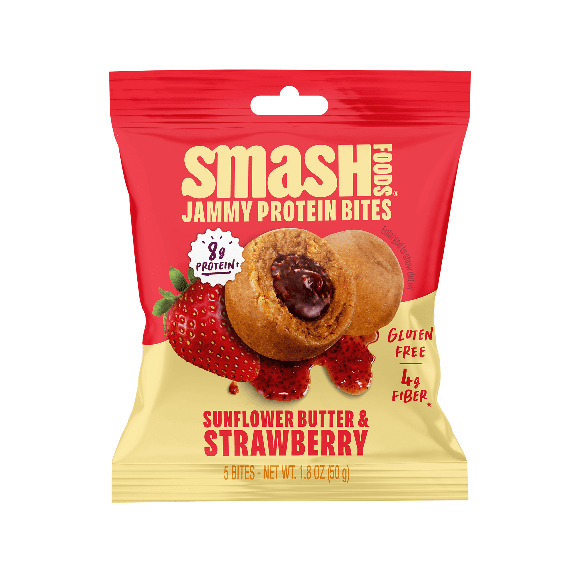 SMASH FOODS (Pack of 24) Smash Foods Snack Bites Strawberry Date Based Fruit Snack 1.8 Oz