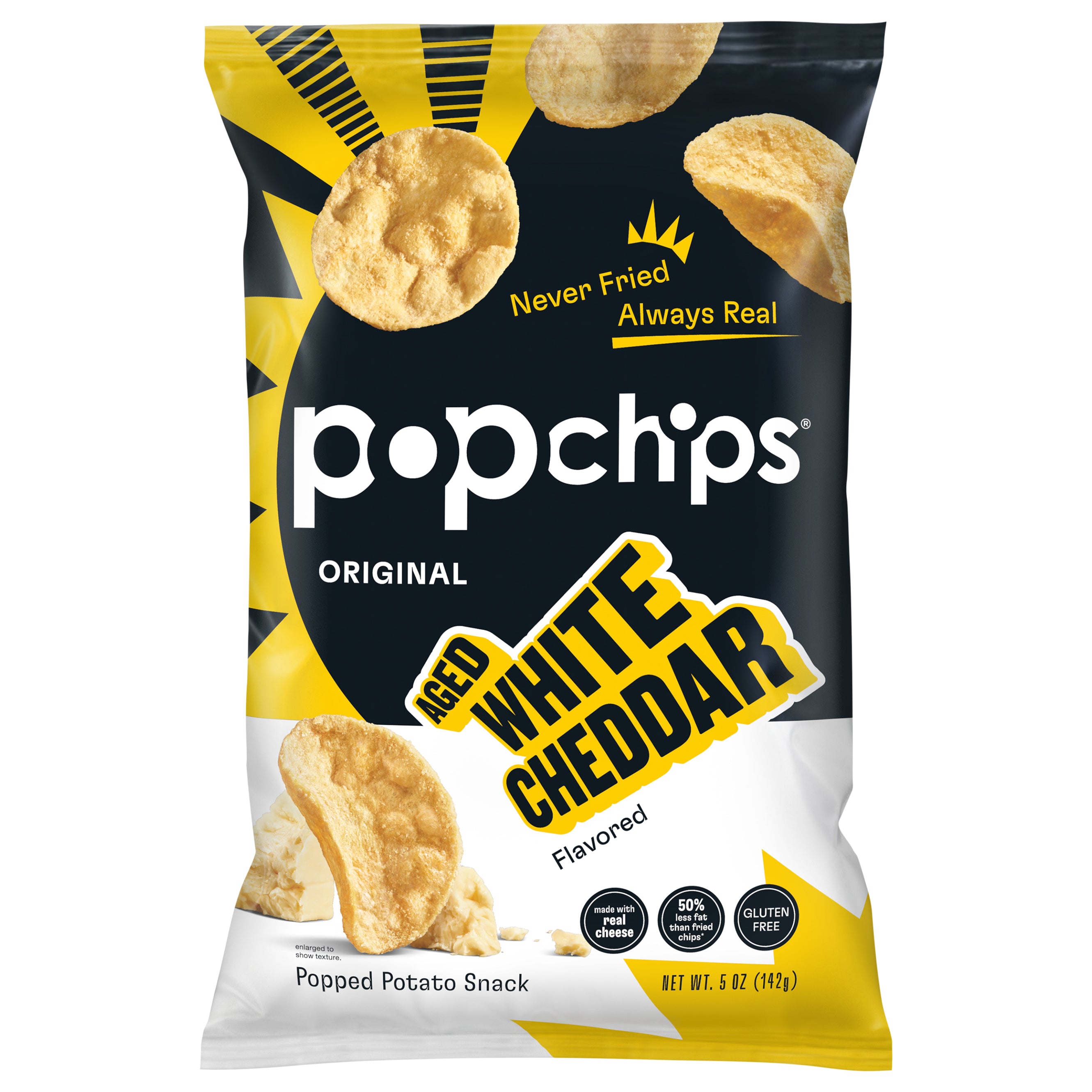 Popchips Chip Cheddar White