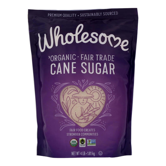 Wholesome Organic Evaporated Cane Sugar - 64 oz (Pack of 6)