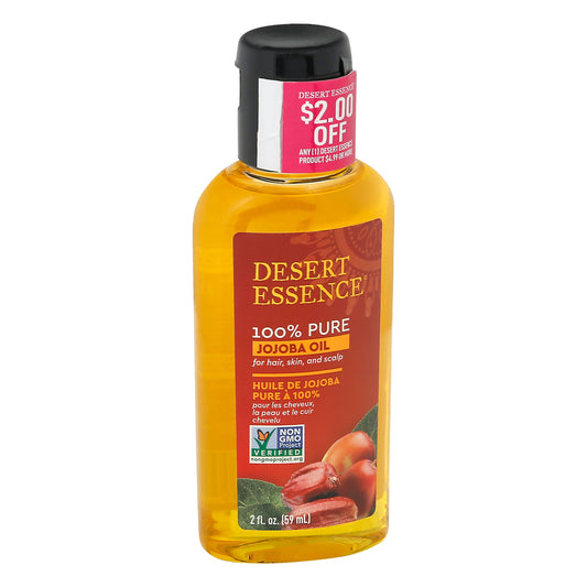 Desert Essence Oil Jojoba 100% 2 Fl oz (Pack of 3)