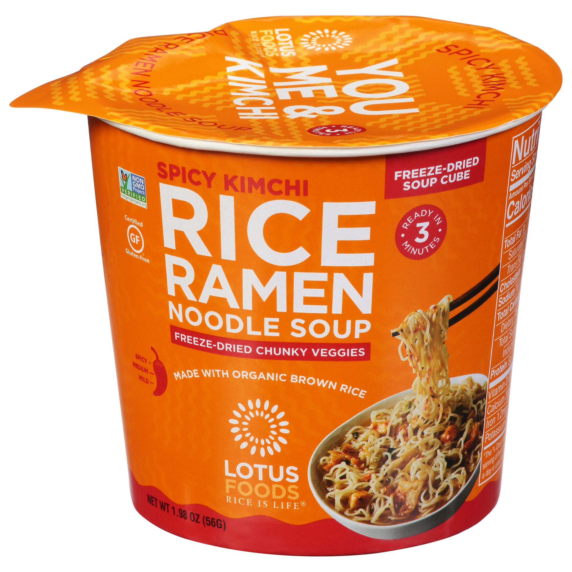 Lotus Foods Noodle Bowl Kimchi Organic 1.98 oz (Pack Of 6)