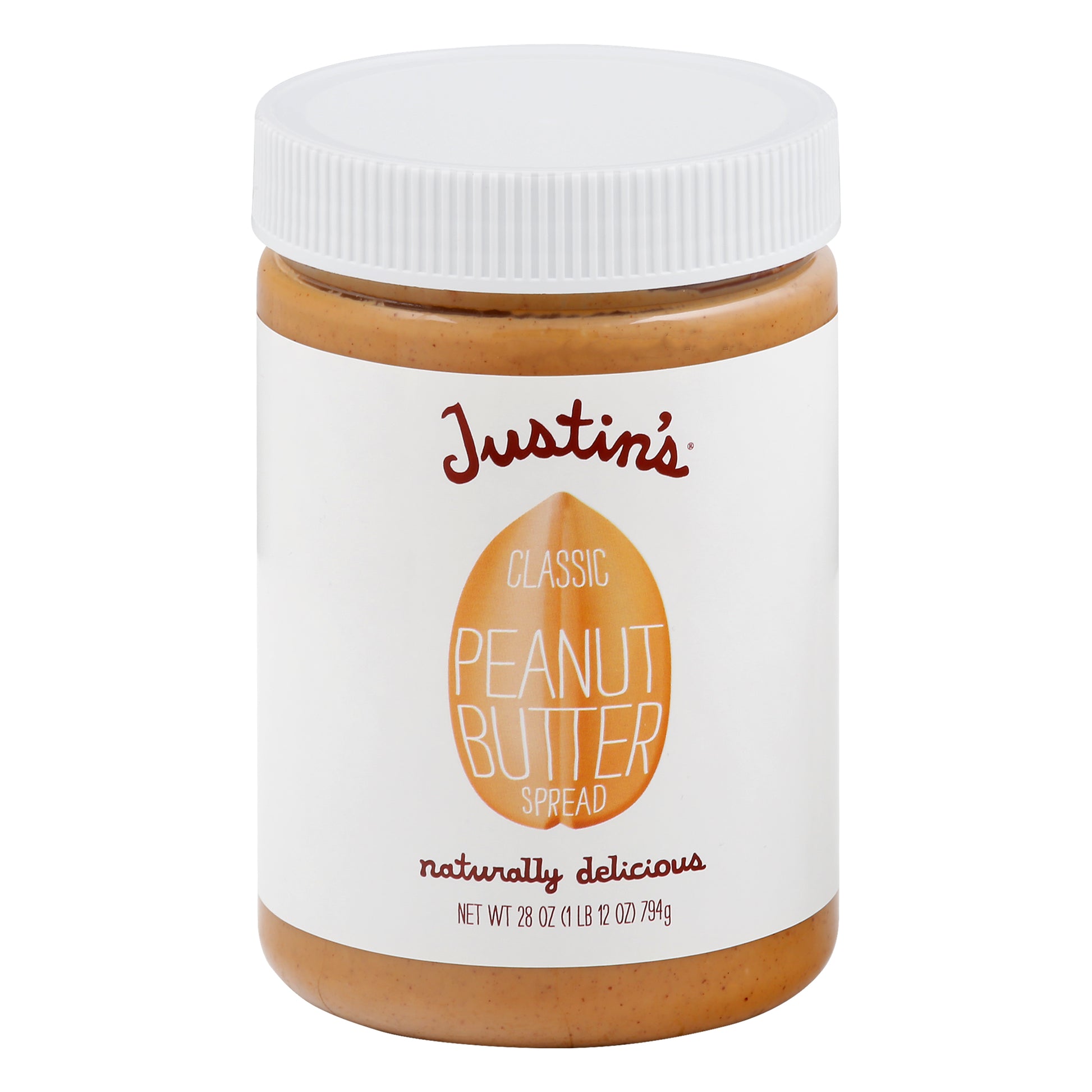 Justins Nut Butter Peanut Classic 28 oz (Pack Of 6)