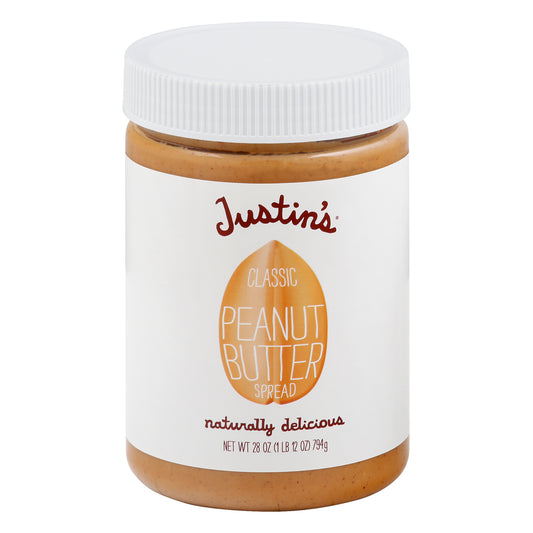 Justins Nut Butter Peanut Classic 28 oz (Pack Of 6)