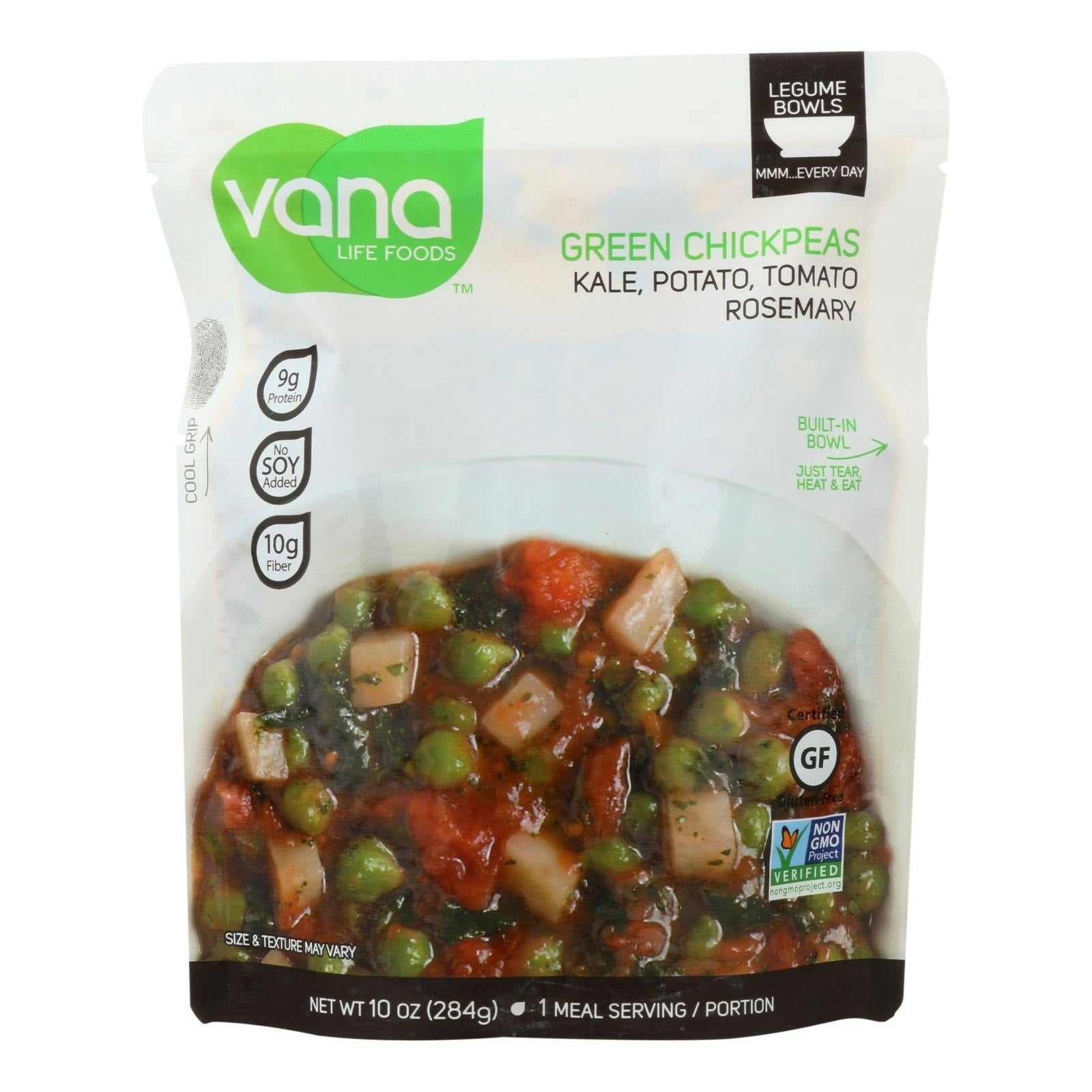 Vana Life Foods Chickpeas Green Kale Potato Tomato Rosemary - 10 oz (Pack of 6)