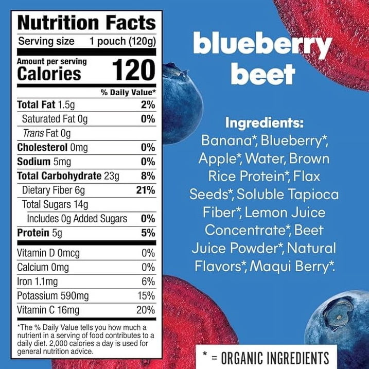 NOKA (Pack of 24) Noka Smoothie Blueberry Beet 4.22 Oz