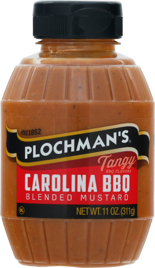 Plochmans Mustard Carolina BBQ 11 Oz Pack of 6
