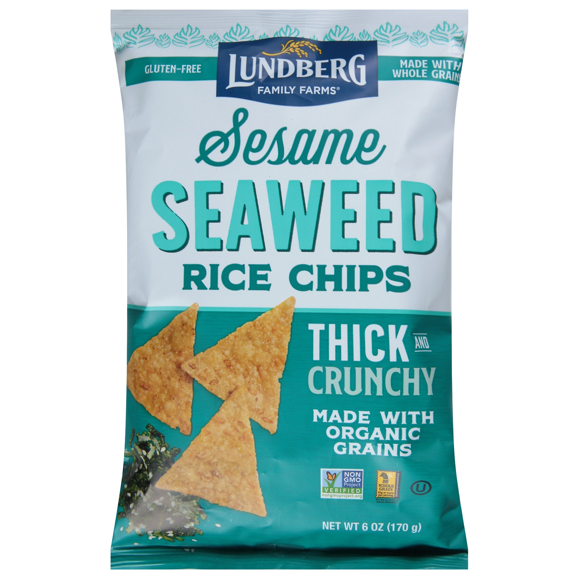 Lundberg Chip Rice Sesame Seaweed Organic 6 oz (Pack Of 12)