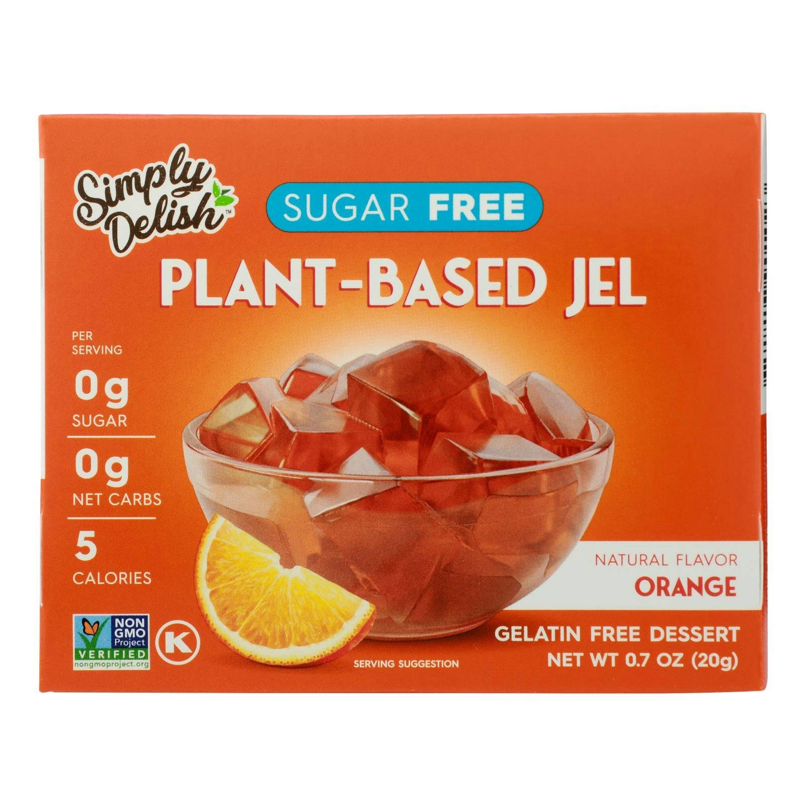 Simply Delish Natural Jel Dessert - Orange .7 oz (Pack of 6)