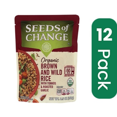 Seeds Of Change - Rice Brown Wild Tomato Garlic 8.5 oz (Pack of 12)
