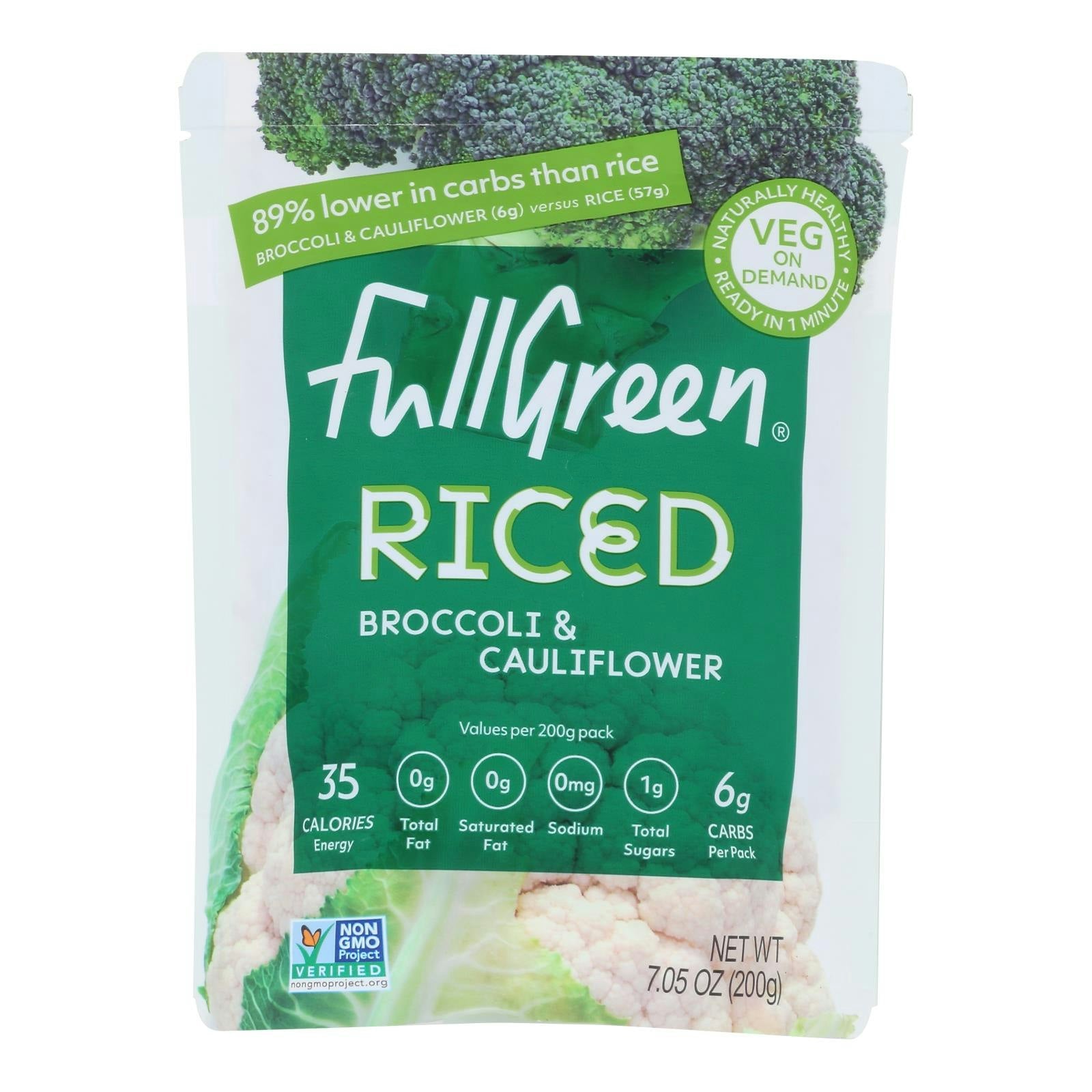 Fullgreen Vegi Rice Riced Broccoli With Cauliflower - 7.05 oz (Pack of 6)