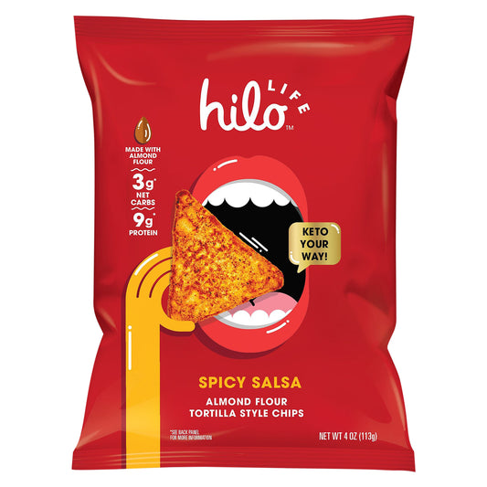 Hilo Life Snacks Chips Tortilla Spicy Salsa 4 Oz (Pack Of 6)