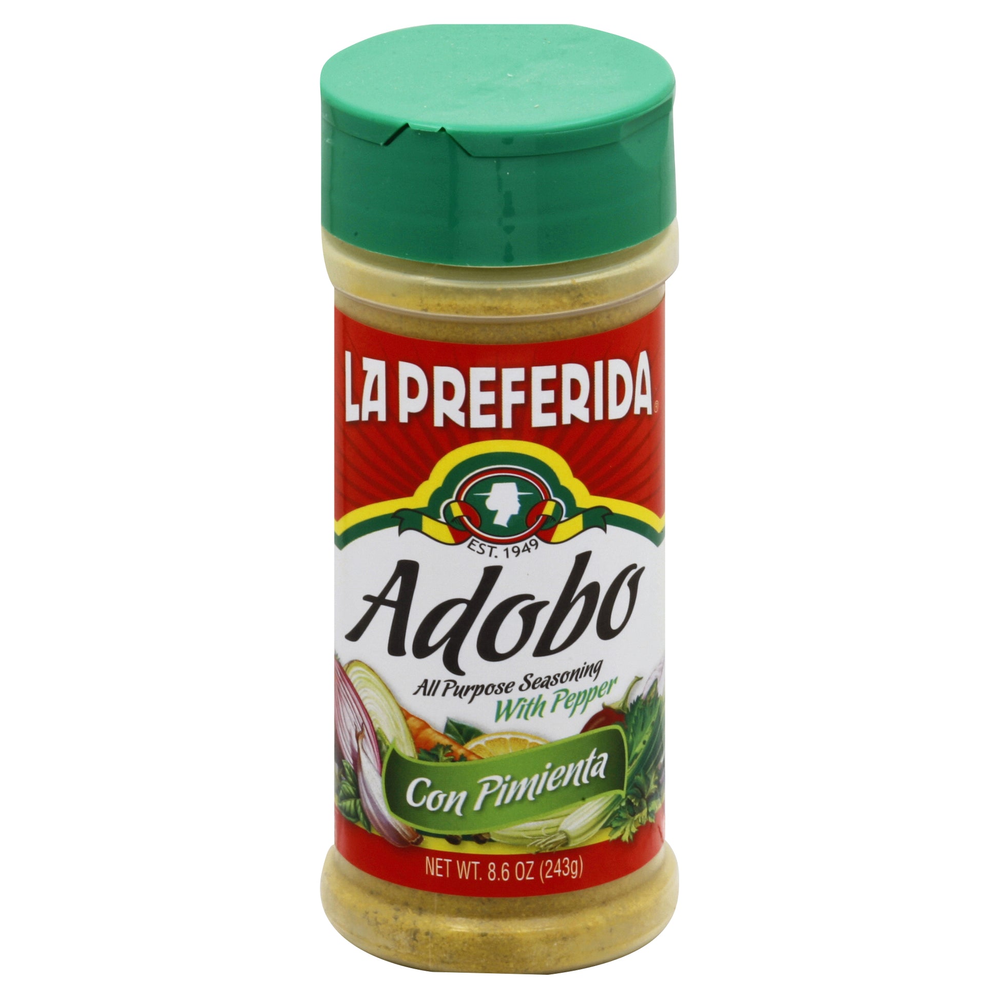 La Preferida Seasoning Adobo Con Pimienta 8 oz (Pack Of 12)