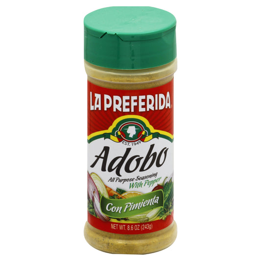 La Preferida Seasoning Adobo Con Pimienta 8 oz (Pack Of 12)