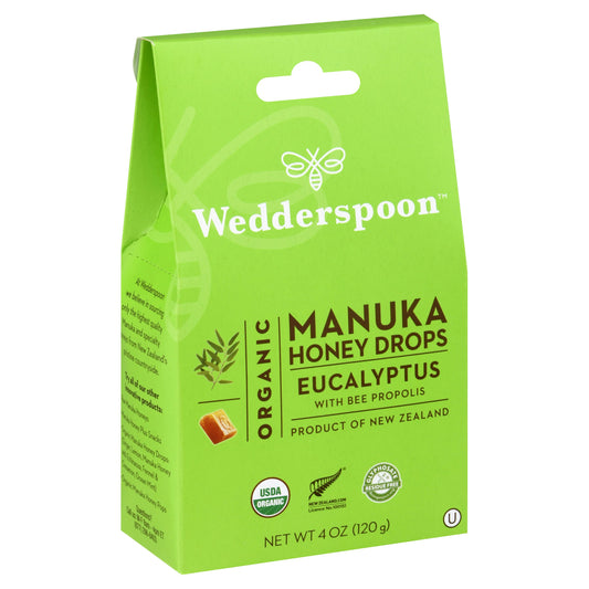 Wedderspoon Drop Manuka Honey Eucalptus 4 oz (Pack of 6)