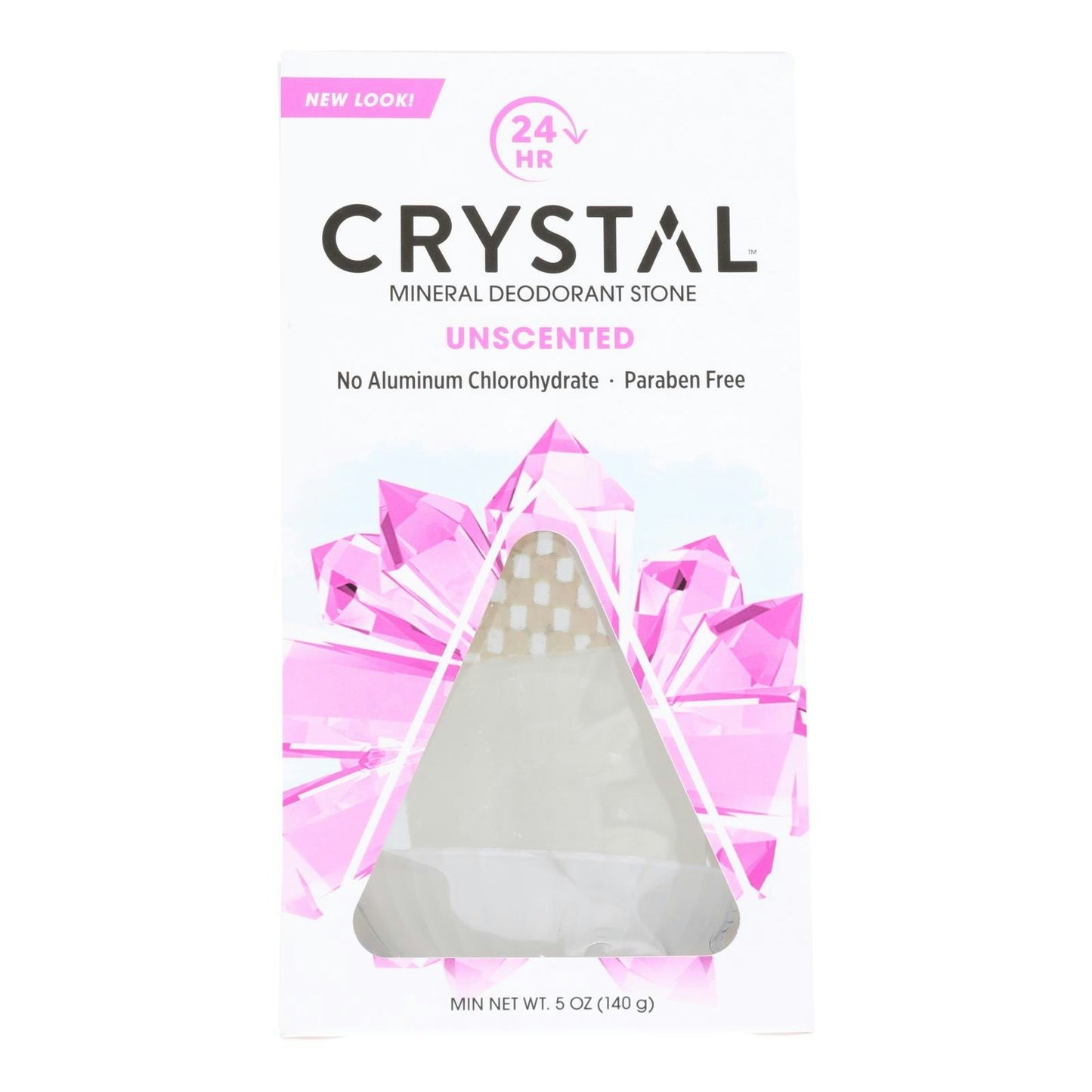 Crystal Mineral Deodorant Stone 5 oz Unscented (Pack of 3)