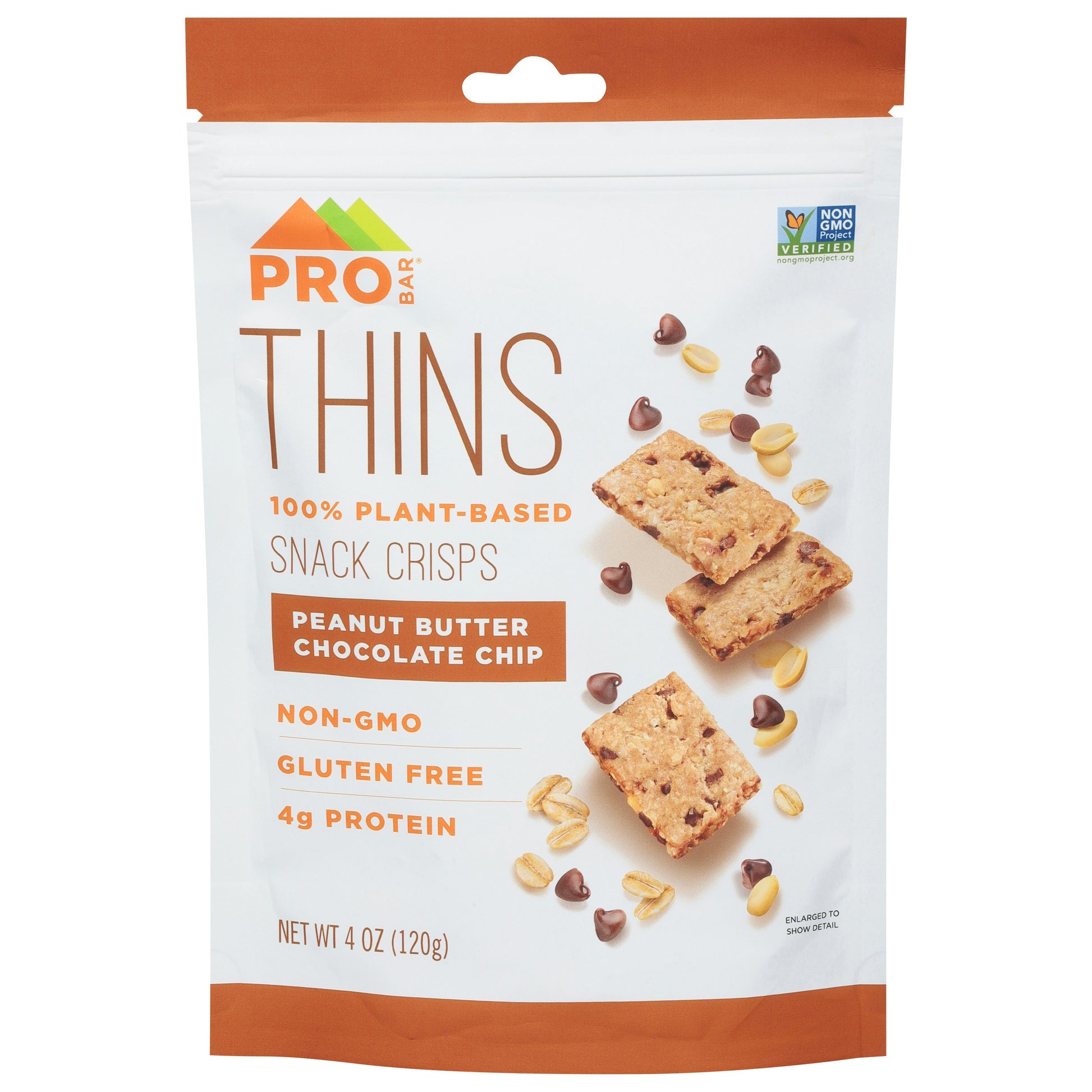Probar Bar Thins Peanut Buttter Chocolate Chip 4 Oz Pack of 6