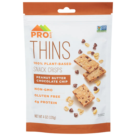 Probar Bar Thins Peanut Buttter Chocolate Chip 4 Oz Pack of 6