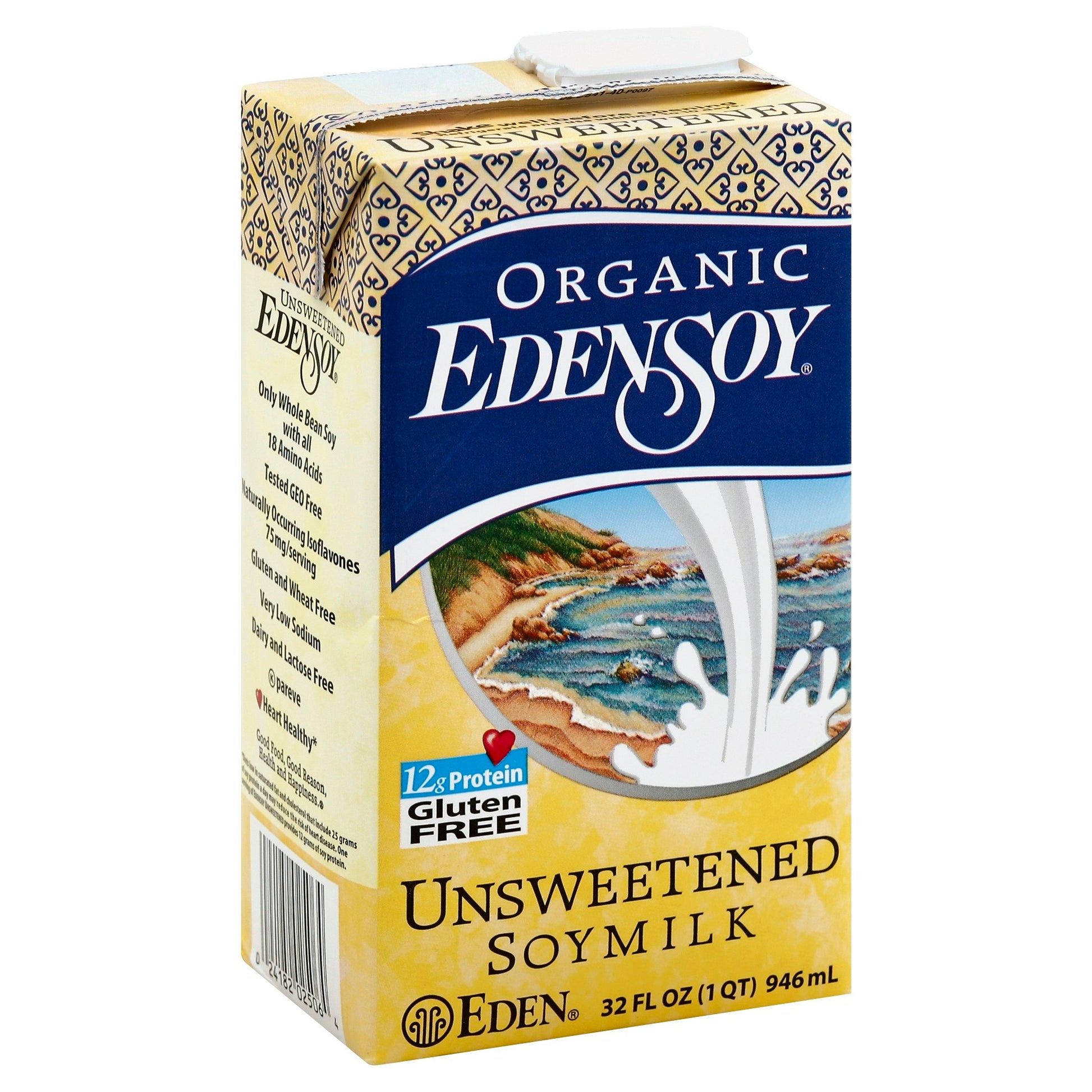 Eden Foods Beverage Edensoy Unsweetened 32 Fo Pack of 12
