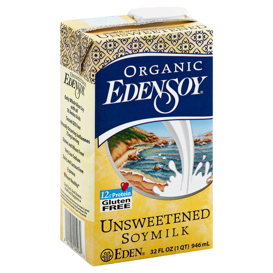 Eden Foods Beverage Edensoy Unsweetened 32 Fo Pack of 12