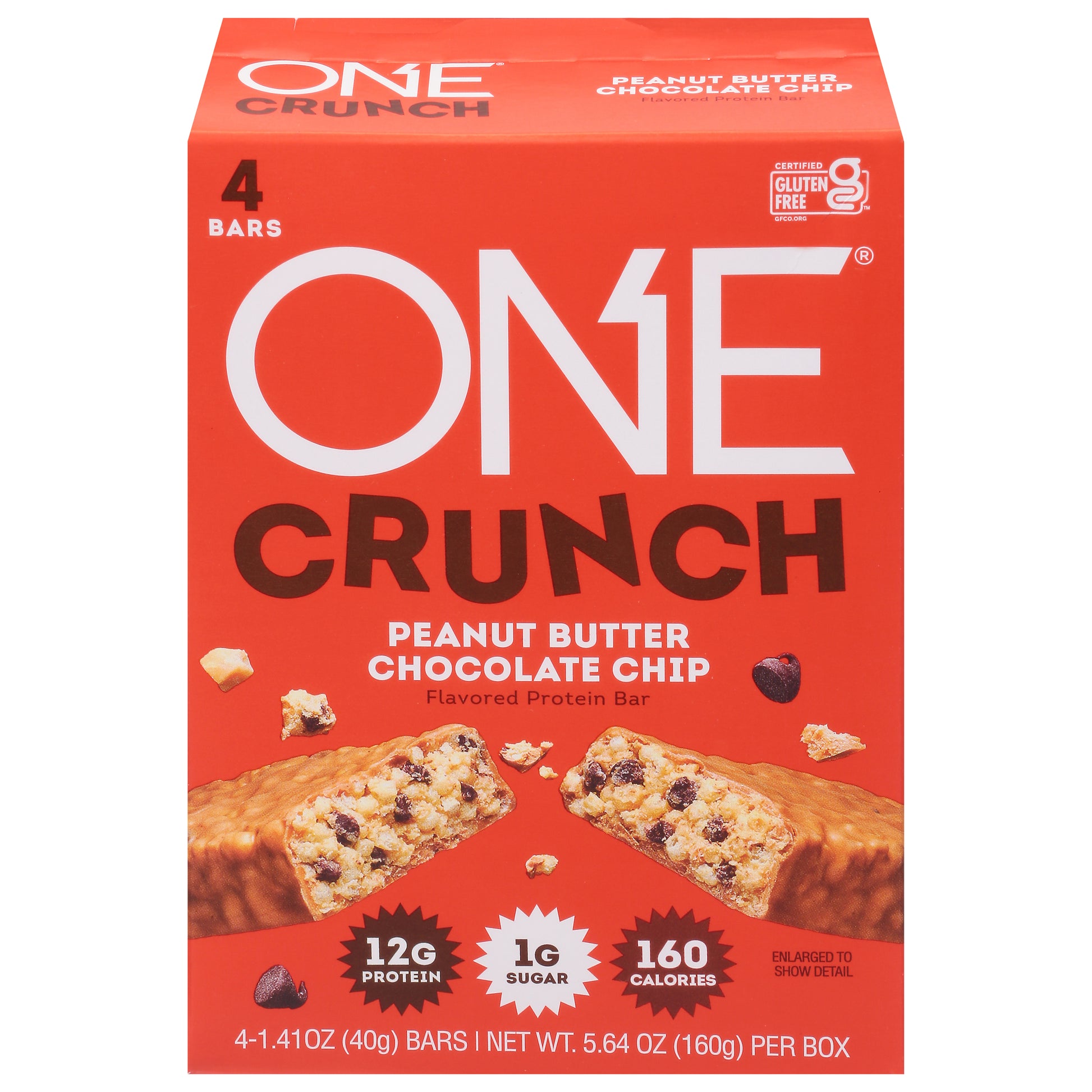 Onebar Bar Crunch Peanut Butter Chocolate Chip 160 Gm (Pack Of 6)