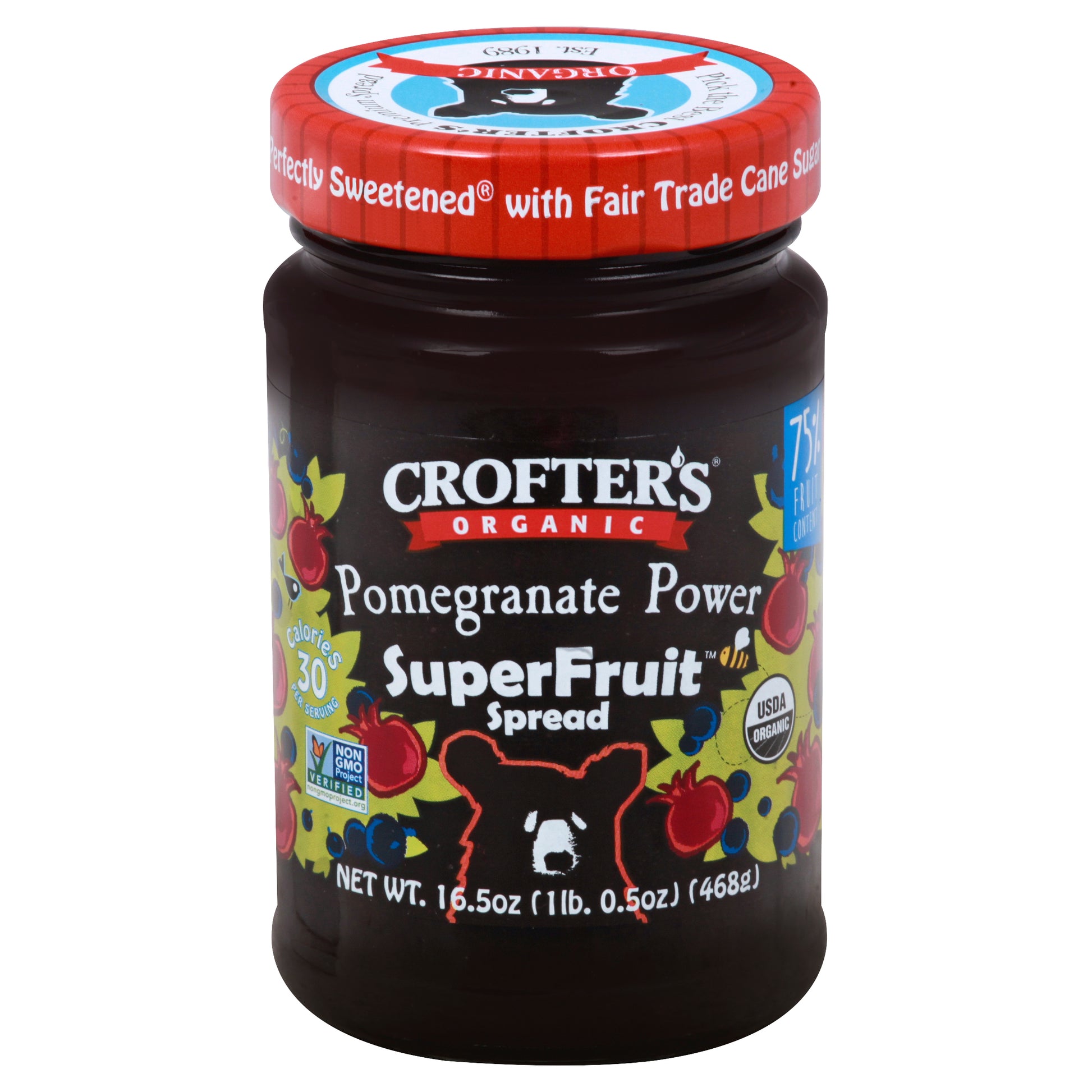Crofters Spread Pomegranate Power Organic 16.5 Oz (Pack Of 6)