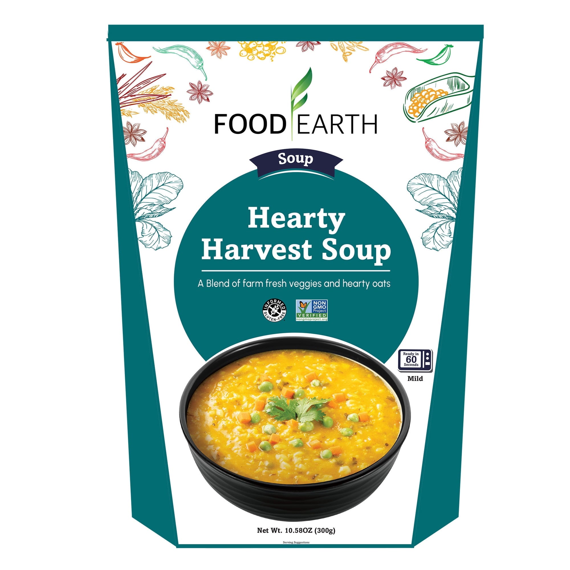 FOOD EARTH (Pack of 18) Food Earth Hearty Veggie Oat Soup Hearty Veggie Oat 10.58 Oz