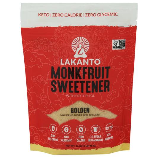 Lakanto Sweetener Golden Sugar Free 16 oz (Pack Of 8)