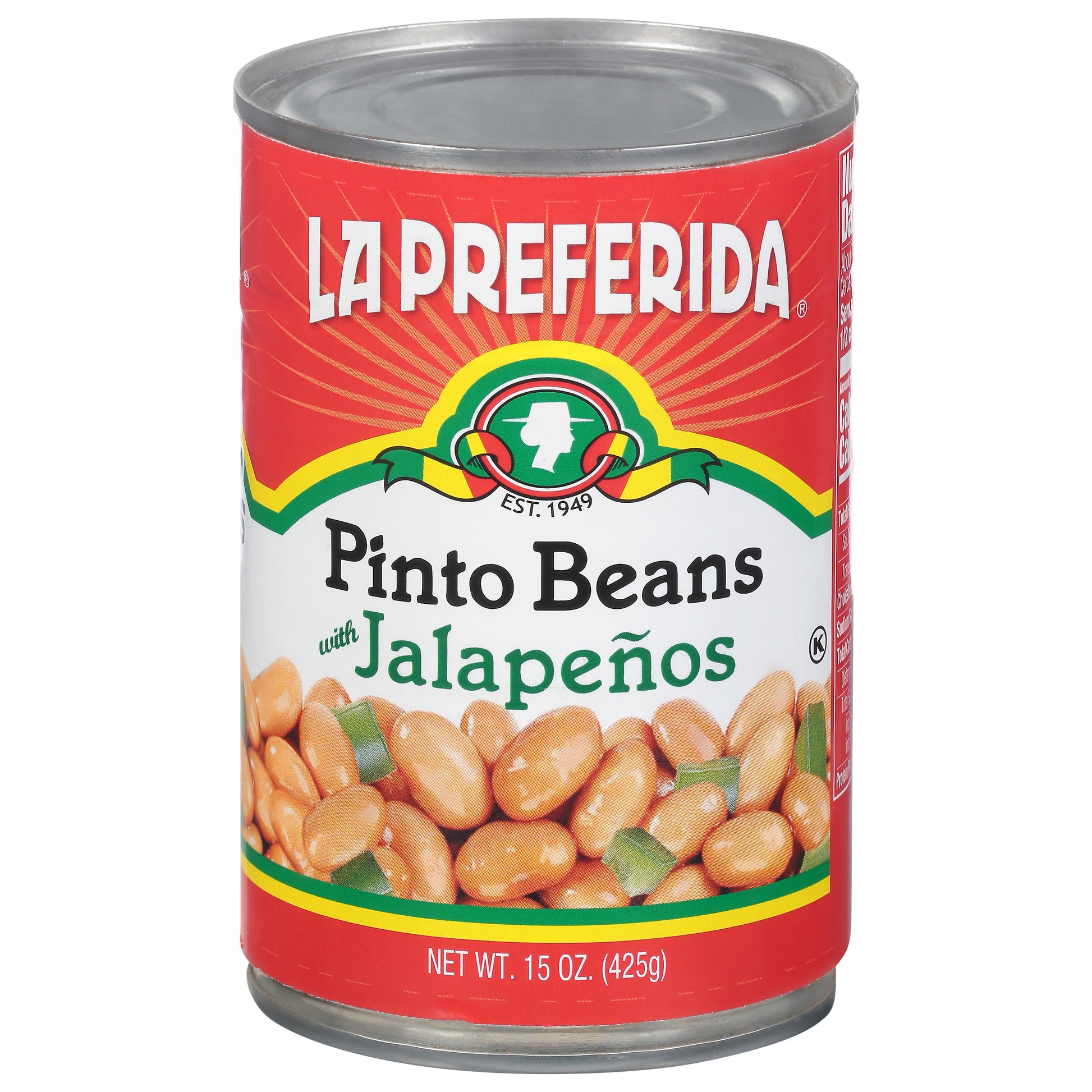 La Preferida Bean Pinto Jalapeno 15 oz (Pack Of 12)