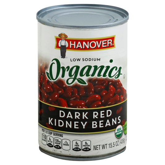 Hanover Beans Kidney Dark Low Sodium 15.5 Oz (Pack of 12)