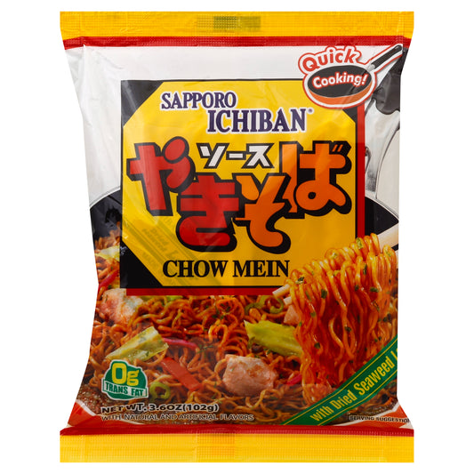 Sapporo Noodle Ichiban Chowmein 3.6 oz (Pack Of 24)