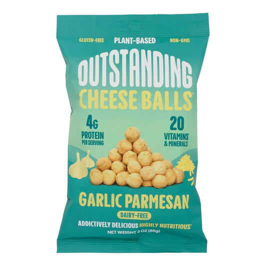 Outstanding Foods - Cheese Balls Garlic 3 oz (Pack of 8)