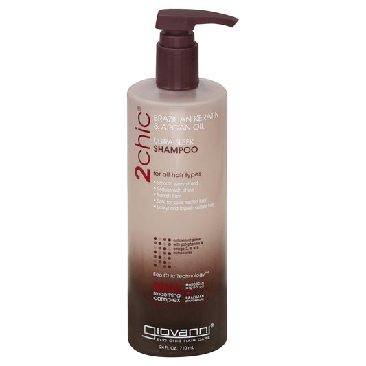 Giovanni Cosmetics 2Chic Shampoo Brazilian & Argan Oil 24 oz (Pack of 3)