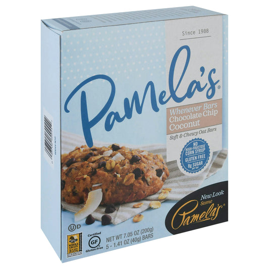 Pamelas Bar Oat Coconut Chocolate Chip 7.05 oz (Pack of 6)
