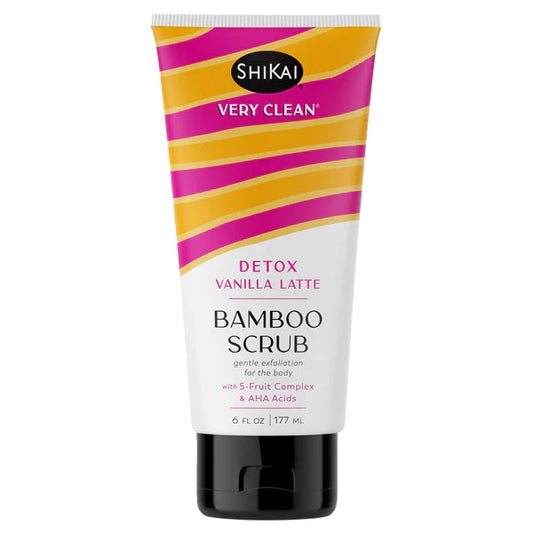 Shikai Products - Bamboo Scrub Detox Vanilla Latte 6 - Fl oz