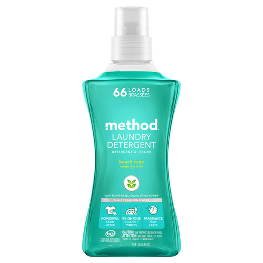Method Home Care Laundry Detergent Beach Sage 53.5 fl oz (Pack of 4)