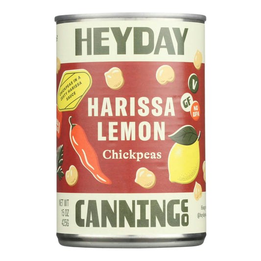 Heyday Canning Chickpeas Harissa Lemon 15 Oz (Pack Of 6)