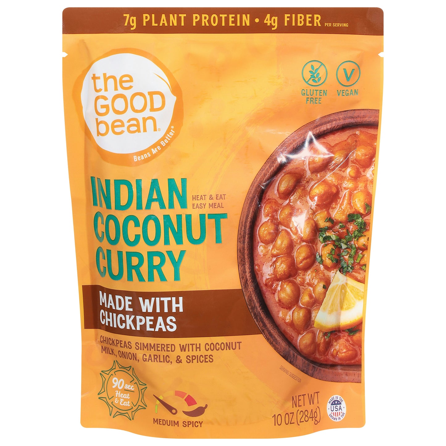 The Good Bean Coconut Indian Curry - 10 OZ (Pack of 4)
