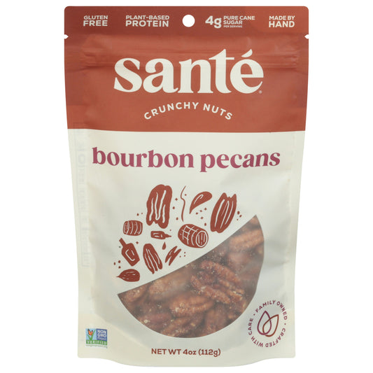 Sante Nuts Pecans Bourbon 4 oz (Pack of 6)