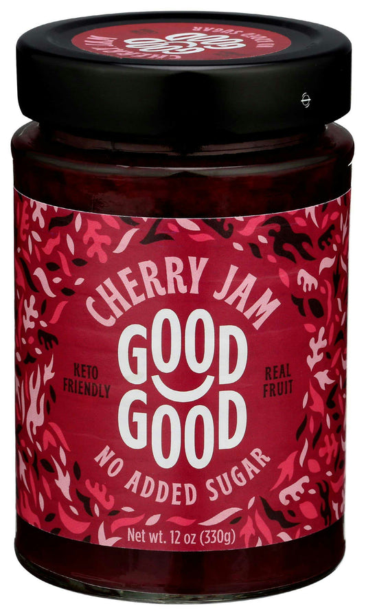 Good Good No Added Sugar Cherry Jam - 12 Ounce (Pack of 6)