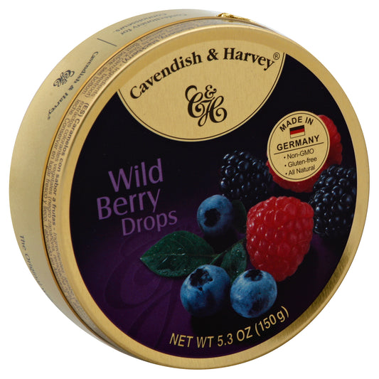 Cavendish & Harvey Candy Tin Wild Berry 5.3 Oz Pack of 12