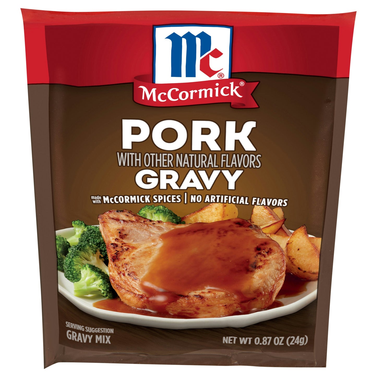 Mc Cormick Mix Pork Gravy Foil 0.87 Oz Pack of 12