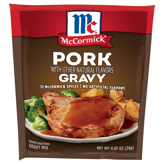 Mc Cormick Mix Pork Gravy Foil 0.87 Oz Pack of 12