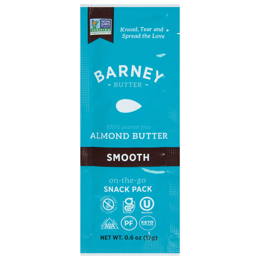 Barney Butter Nut Butter Almond Smooth 0.6 Oz Pack of 12