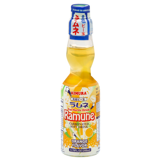 Kimura Beverage Ramune Orange 6.76 oz (Pack Of 18)
