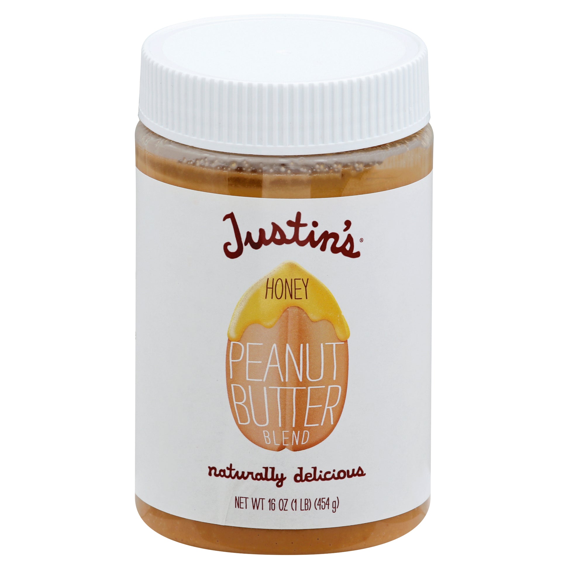 Justins Peanut Butter Honey Natural 16 oz (Pack Of 12)