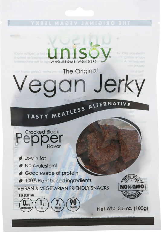 Unisoy Jerky Black Pepper 3.5 Oz Pack of 12