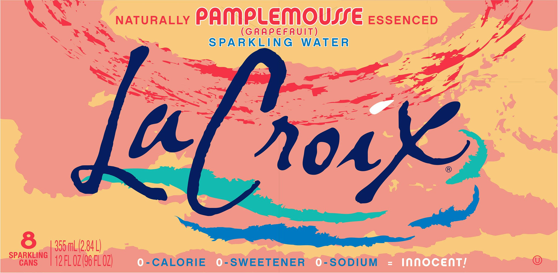 La Croix Water Sparkling Grapefruit 8Pack 96 Fl Oz (Pack of 3)