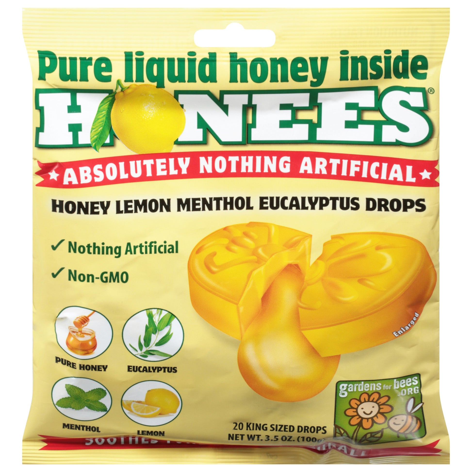 Honees Lozenge Lemon 20Pc 20 Pc (Pack of 12)