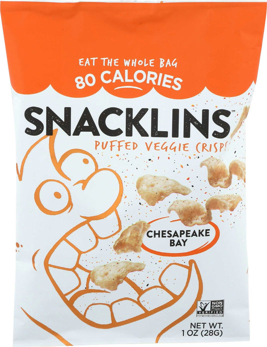 Snacklins Chesapeake Bay Puffed Veggie Crisp - 1 Ounce (Pack of 12)